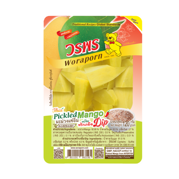 Woraporn Pickled Mango with Dip 120g<br/>(มะม่วงแช่อิ่ม พร้อมพริกเกลือ)